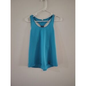 Under Armour HeatGear Run Tank Top Womens Medium Turquoise Blue Racerback Mesh